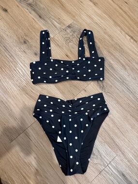 Aerie Black and White Polka Dot Bikini Set/ Sold Out